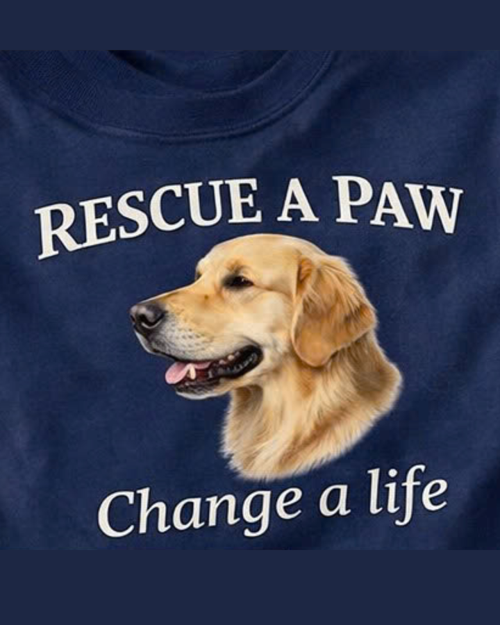 Rescue a Paw Change a Life Shirt –
Animal Rescue Support T-Shirt | Unisex Classic Fit